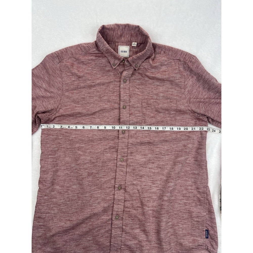 ROWM Mens Sz Large Red Long Sleeve Button Up Button Down Shirt - Picture 4 of 6